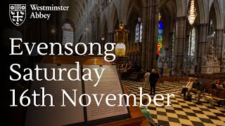 Evensong  Saturday 16th November 2024 [upl. by Marisa]