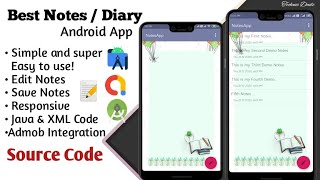 How to Create Notes App Diary App in Android Studio  TechnicDude [upl. by Nais53]