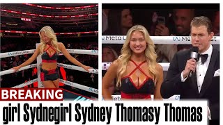 Jake Paul Mike Tyson Netflix fight makes ring girl Sydney Thomas internet sensation [upl. by Eimmat]