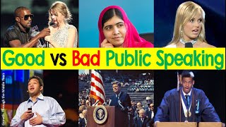 Good vs Bad Public Speaking Examples amp Annotations [upl. by Luhem170]