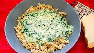 Nudeln mit Spinat und Parmesan Rezept und Anleitung [upl. by Naitsirt]