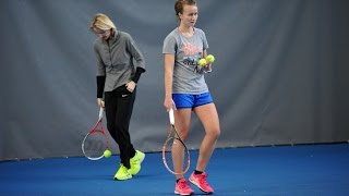 EMPIRE Tennis Academy Wimbledon winner Jana Novotna and Barbora Krejcikova in TC EMPIRE Trnava [upl. by Popele]