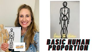 How to draw the HUMAN BODY Proportions METHOD [upl. by Arratoon]