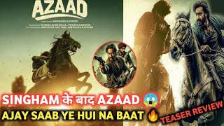 Azaad Teaser REVIEW  Ajay D  Abhishek K  Aaman D  Rasha T  Ronnie S  the filmy forum [upl. by Arikahs753]