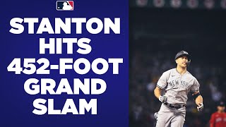 GOAHEAD GRAND SLAM Giancarlo Stanton DEMOLISHES a grand slam to put the Yankees ahead of Boston [upl. by Marozik]