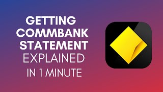 How To Get CommBank Statement In 2024 [upl. by Dorena]