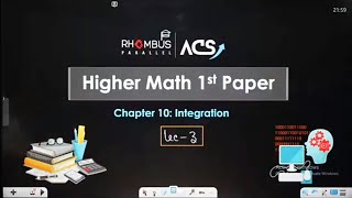 যোগজীকরণLec03Integration Abhi Datta Tushar  HSC Academic Higher Math 2nd PaperChapter 10 [upl. by Strage]