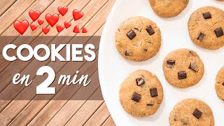 Cómo hacer GALLETAS SIN HORNO 🍪  2 minutos en MICROONDAS ❤️ [upl. by Nonnerb]