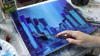 ASMR  Palette Knife Painting no talking [upl. by Telracs]