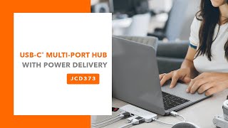 j5create USBC® MultiPort Hub with Power Delivery  Model JCD373 [upl. by Lecirg]