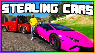 GTA 5 Roleplay  STEALING CARS WITH TOW TRUCK  RedlineRP [upl. by Gibrian]