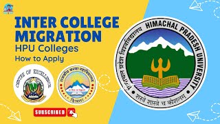 How to Apply Inter College Migration form  Himachal Pradesh University Colleges  In Detail [upl. by Mirabel]