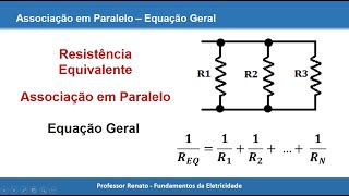 Associação de Resistores em Paralelo  Equação Geral  Cálculo da Resistência Equivalente [upl. by Spenser690]