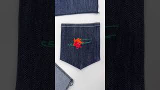 Jeans pocket embroidery Denim fabric embroidery Jeans embroidery Pattern Embroidery Machine [upl. by Onitselec718]