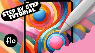 PROCREATE Easy Art for Beginners  Creating Abstract Art on your iPad [upl. by Lirrad]