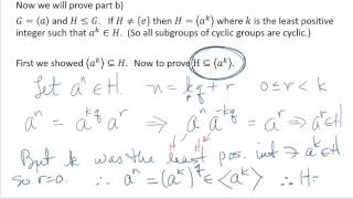 Video 6 Cyclic Groups and Their Subgroups [upl. by Yehudi]