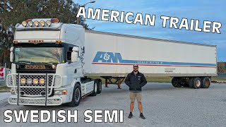 Scania Semi Truck Hauling an American Trailer [upl. by Ortiz547]