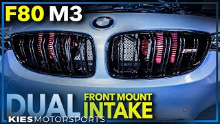 How to install F80 M3 Front Mount Intakes Works on any S55 including the M4 and M2C VRSF [upl. by Aileno10]