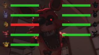 Five Nights At Freddys Glamrock School Of Animatronics Vs Nightmare Animatronics With HEALTHBARS [upl. by Odoric]