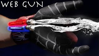 Make a SPIDERMAN Web Shooter  5 SHOOTS REAL NYLON WEBS SUPER SIMPLE BUILD [upl. by Anileba174]