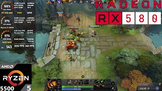 RX 580 8GB  Ryzen 5 5500  Dota 2 Tested in 2024 [upl. by Attenwahs]