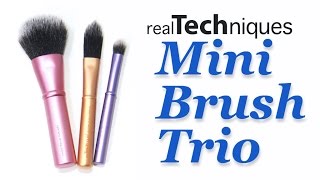 Real Techniques Mini Brush Trio Review [upl. by Leinto]