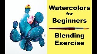 Watercolors for Beginners  Blending Exercise Painting Tutorial [upl. by Avery]