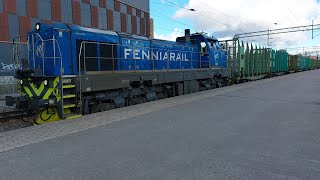 Fenniarailin tavarajuna Kouvola lajittelu – Aittaluoto 2992024 [upl. by Ardnovahs]