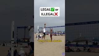 Was this Set LEGAL🤔🏐 beachvolleyball volleyball volleyballplayer volleyballworld question [upl. by Lanos]