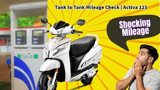 2024 Honda Activa 125 Mileage Test  Real TanktoTank Mileage Test  Fuel Efficiency Revealed [upl. by Nochur]