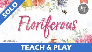 Tutorial amp Solo Playthrough of Floriferous  Solo Board Game [upl. by Alehtse424]