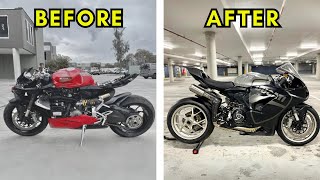 FULL BUILD  REBUILDING A CRASH DAMAGED DUCATI V2 PANIGALE 2021 [upl. by Hawley]