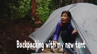 4KSilent Backpacking with UL Nemo hornet elite tent Durston backpack 55L [upl. by Earley]