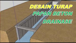 Desain Turap Papan Beton untuk Saluran Drainase [upl. by Langbehn]