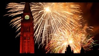 CANADA Ottawa New Year fireworks 2017  Parliament Happy New Year [upl. by Abraham301]