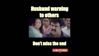 Husband warning to others VS wife funny telugu shorts [upl. by Sandstrom967]