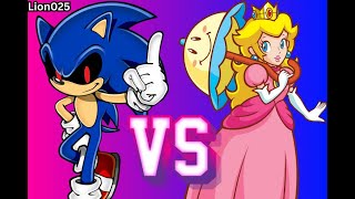 SSF2 Mod Battle Sonicexe V4 Vs Peach [upl. by Anitnatsnok]