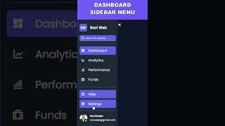 Create a Dashboard Sidebar Menu Using HTML CSS amp Javascript [upl. by Chandos]