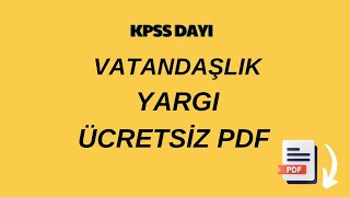 Vatandaşlık Yargı Videosu  Ücretsiz PDF [upl. by Eidissac]