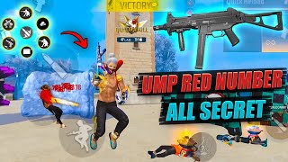 NEW  UMP  RED NUMBER TRICK AND SETTINGS  FREE FIRE SMG HEADSHOT TRICK [upl. by Nnael]