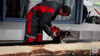 Husqvarna 372 XP Chainsaw Test  Logosol Portable Sawmill [upl. by Ikila356]