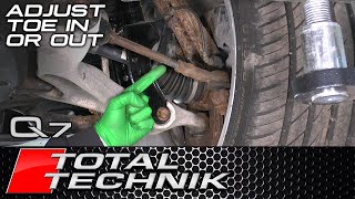 How to Adjust Toe In or Toe Out on your Audi Q7 Front Wheels [upl. by Jeunesse]