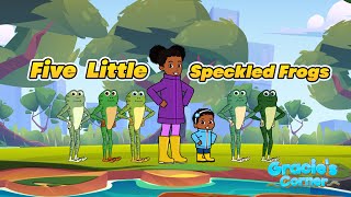 Five Little Speckled Frogs  Counting with Gracie’s Corner  Nursery Rhymes  Kids Songs [upl. by Aniret918]