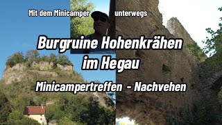 Burgruine Hohenkrähen im Hegau Landkreis Konstanz steiler Anstieg und Aussicht [upl. by Antone]