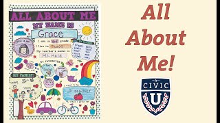 CIVIC U  Activity  All About Me Posters [upl. by Acirtap]