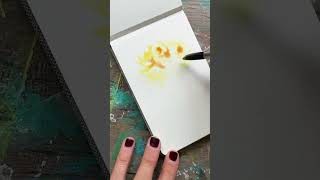 Easy loose watercolor chrysanthemum flower painting for beginners [upl. by Jase150]