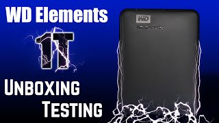 WD Elements 1TB Portable HDD USB 30 External Hard Drive Unboxing and Testing [upl. by Kirred]