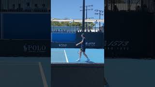 Grigor Dimitrov Court Level Footage  Forehand return of serve AO 2022 shorts [upl. by Ailis]