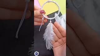 Mini Dream Catcher making How to make dream catcher [upl. by Llehcor658]