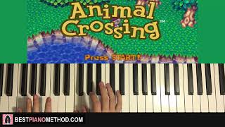 HOW TO PLAY  Animal Crossing GCN  Title Theme Piano Tutorial Lesson [upl. by Gmur608]